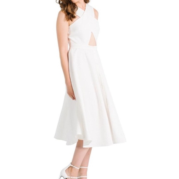 Kendall & Kylie -Cross Front white midi dress size XS/2. - Picture 3 of 5